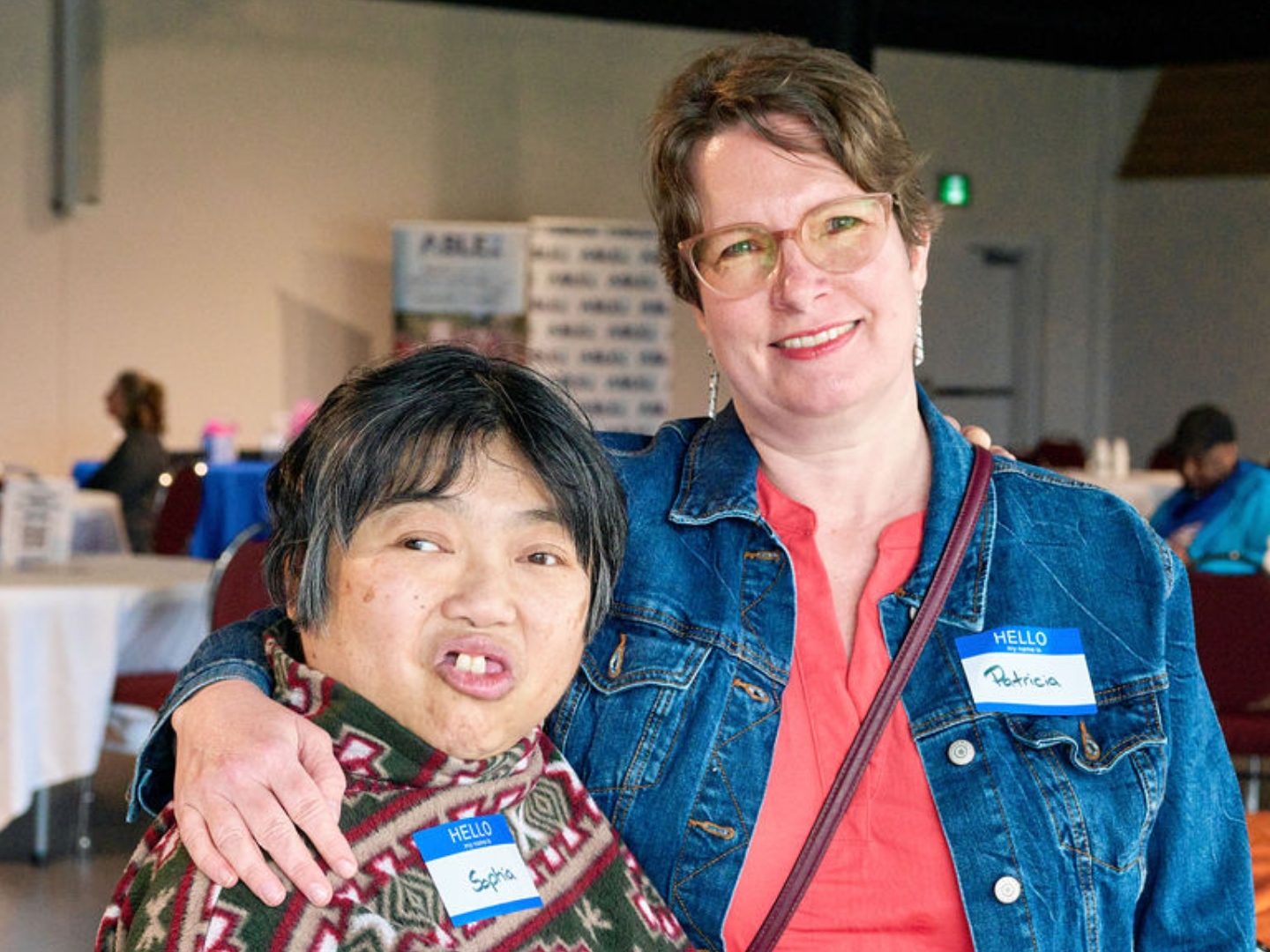 Patricia and Sophia, ABLE2 Matching Program person with disability and volunteer ally