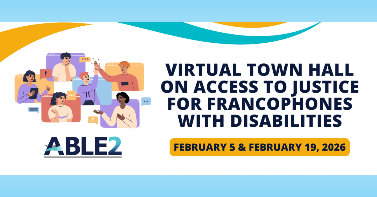 Assemblée publique virtuelle sur l&rsquo;accès à la justice pour les francophones handicapés